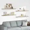 Image de vidaXL Étagères murales flottantes 4 pcs chêne 120x23,5x3,8 cm MDF