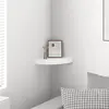 Image de vidaXL Étagère d'angle flottante Blanc brillant 25 x 25 x 3,8 cm MDF