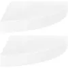 Image de Étagères d angle flottantes 2pcs blanc brillant 25x25x3,8cm MDF