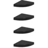 Image de Étagères d angle flottantes 4 pcs noir brillant 25x25x3,8cm MDF