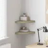 Image de vidaXL Étagères d'angle flottantes 2 pcs chêne 35x35x3,8 cm MDF