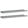 Image de Étagères à rebord pour cadre photo 2 pcs Gris 60x9x3 cm MDF