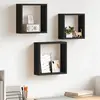 Image de vidaXL Étagères murales sous forme de cube 3 pcs Noir MDF