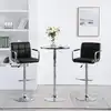 Image de vidaXL Tabourets de bar lot de 2 noir similicuir