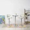 Image de vidaXL Tabourets de bar lot de 2 crème similicuir
