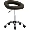 Image de vidaXL Chaise de travail roulante Marron Similicuir