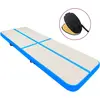 Image de vidaXL Tapis gonflable de gymnastique avec pompe 300x100x15cm PVC Bleu