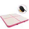 Image de vidaXL Tapis gonflable de gymnastique avec pompe 200x200x10cm PVC Rose
