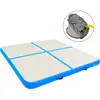 Image de vidaXL Tapis gonflable de gymnastique avec pompe 200x200x20cm PVC Bleu