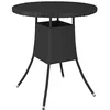 Image de Table de jardin Noir 70x70x73 cm Résine tressée