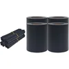 Image de Écrans d intimité de jardin 4 pcs PVC 35x0,19 m Gris foncé mat