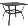 Image de vidaXL Table de jardin Anthracite 81,5x81,5x72 cm Acier
