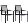Image de vidaXL Chaises de jardin lot de 2 Rotin PVC Noir