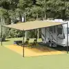 Image de vidaXL Tapis de tente 400x600 cm Beige