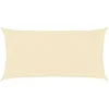 Image de vidaXL Voile d'ombrage Toile Tendue Terrasse Extérieur 160 gm² Crème 3 x 6 m PEHD