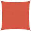 Image de vidaXL Voile d'ombrage 160 g/m² carré Terre Cuite 3,6x3,6 m PEHD, Voile de Soleil, Voile d’ombrage, Store de Patio, Voile de Pare-Soleil