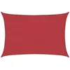 Image de vidaXL Voile d'Ombrage Protection Voile Solaire Voile de Parasol Anti UV Jardin Patio Terrasse Balcon Extérieur 160 g/m² Rouge 3x5 m PEHD