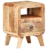 Image de vidaXL Table de Chevet 30x30x41 cm Bois de manguier Brut