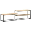 Image de vidaXL Meuble TV Armoire Basse Centre de Divertissement Meuble Stéréo Salon Salle de Séjour Maison Intérieur 180x30x50 cm Bois de Manguier Brut