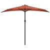 Image de vidaXL Parasol de Balcon avec Mât en Aluminium Parasol de Patio Jardin Terrasse Anti-UV Anti-décoloration Extérieur Terre Cuite 270x144x222 cm Demi