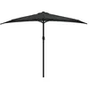 Image de Parasol de balcon avec mât en aluminium Noir 300x155x223cm Demi