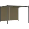 Image de vidaXL Pergola de jardin avec auvent rétractable 3x3 m Taupe 180 g/m²