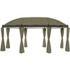 Image de vidaXL Belvédère avec rideaux 520x349x255 cm Taupe 180 g/m²