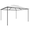 Image de vidaXL Pavillon Tonnelle de Jardin Chapiteau de Patio Tente de Mariage d'Extérieur Belvédère de Jardin Camping 4x4x3 m Blanc 180 g/m²
