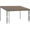 Image de vidaXL Belvédère mural 4x3 m Taupe Tissu