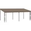 Image de vidaXL Belvédère mural 6x3 m Taupe Tissu