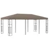 Image de vidaXL Belvédère Tonnelle de Jardin Pavillon de Patio Chapiteau d'Extérieur Belvédère de Jardin Terrasse Pique-Nique 6x3 m Taupe Tissu