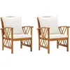 Image de vidaXL Chaises de jardin avec coussins lot de 2 Bois d'acacia massif