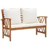 Image de Banc de jardin avec coussins 119 cm Bois solide d acacia