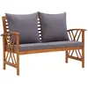 Image de vidaXL Banc de jardin avec coussins 119 cm Bois solide d'acacia