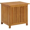 Image de vidaXL Boîte de Rangement de Jardin Banc de Stockage Coffre de Rangement Outils de Jardinage Extérieur 60x50x58 cm Bois d'Acacia Solide