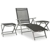 Image de vidaXL Salon de Jardin 3 pcs textilène et Aluminium argenté