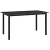 Image de vidaXL Table de jardin Noir 150x90x74 cm Aluminium et verre