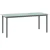 Image de vidaXL Table de jardin Gris clair 190x90x74 cm Aluminium et verre