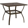 Image de Table de jardin Marron 81,5x81,5x72 cm Acier