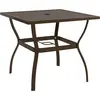 Image de vidaXL Table de jardin Marron 81,5x81,5x72 cm Acier