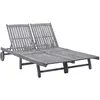 Image de vidaXL Chaise longue 2 places bois d'acacia massif