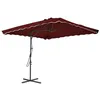 Image de Parasol d'extérieur avec mât en Acier Bordeaux 250x250x230 cm
