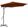 Image de vidaXL Parasol de jardin avec mât en acier terre cuite 300x230 cm