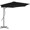 Image de vidaXL Parasol de jardin avec mât en acier noir 300x230 cm