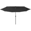 Image de vidaXL Parasol de jardin avec lumières LED et mât en métal 400 cm noir