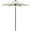 Image de vidaXL Parasol avec lumières LED sable 200x211 cm aluminium