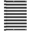 Image de Bussandri Exclusive Brise-vue pour balcon Anthracite et blanc 120 x 500 cm Tissu Oxford