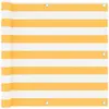 Image de vidaXL Écran de balcon Blanc et jaune 90x300 cm Tissu Oxford