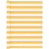 Image de vidaXL Écran de balcon Blanc et jaune 120x500 cm Tissu Oxford