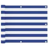 Image de Écran de balcon Blanc et bleu 75x300 cm Tissu Oxford